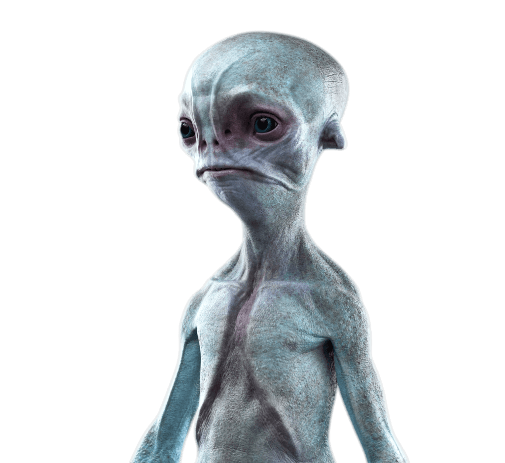 Depressed Alien CG Character from Wonder Studio